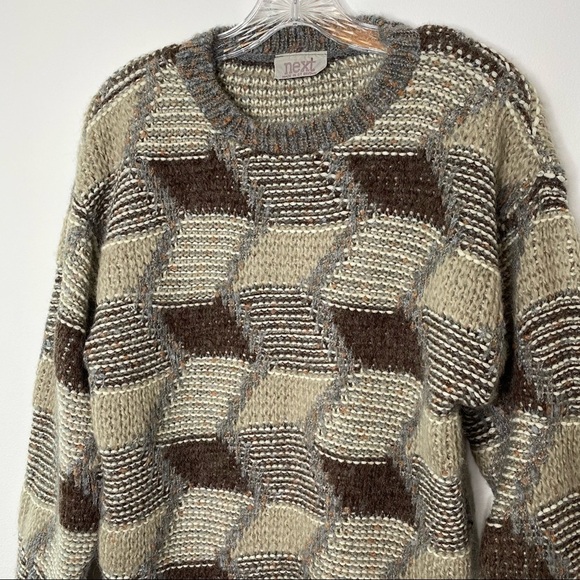 Next Vintage Brown Wool Sweater - Picture 3 of 10